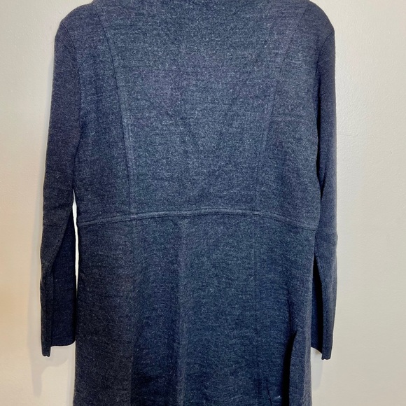 Eileen Fisher Coat merino wool Charcoal Grey - Picture 6 of 8